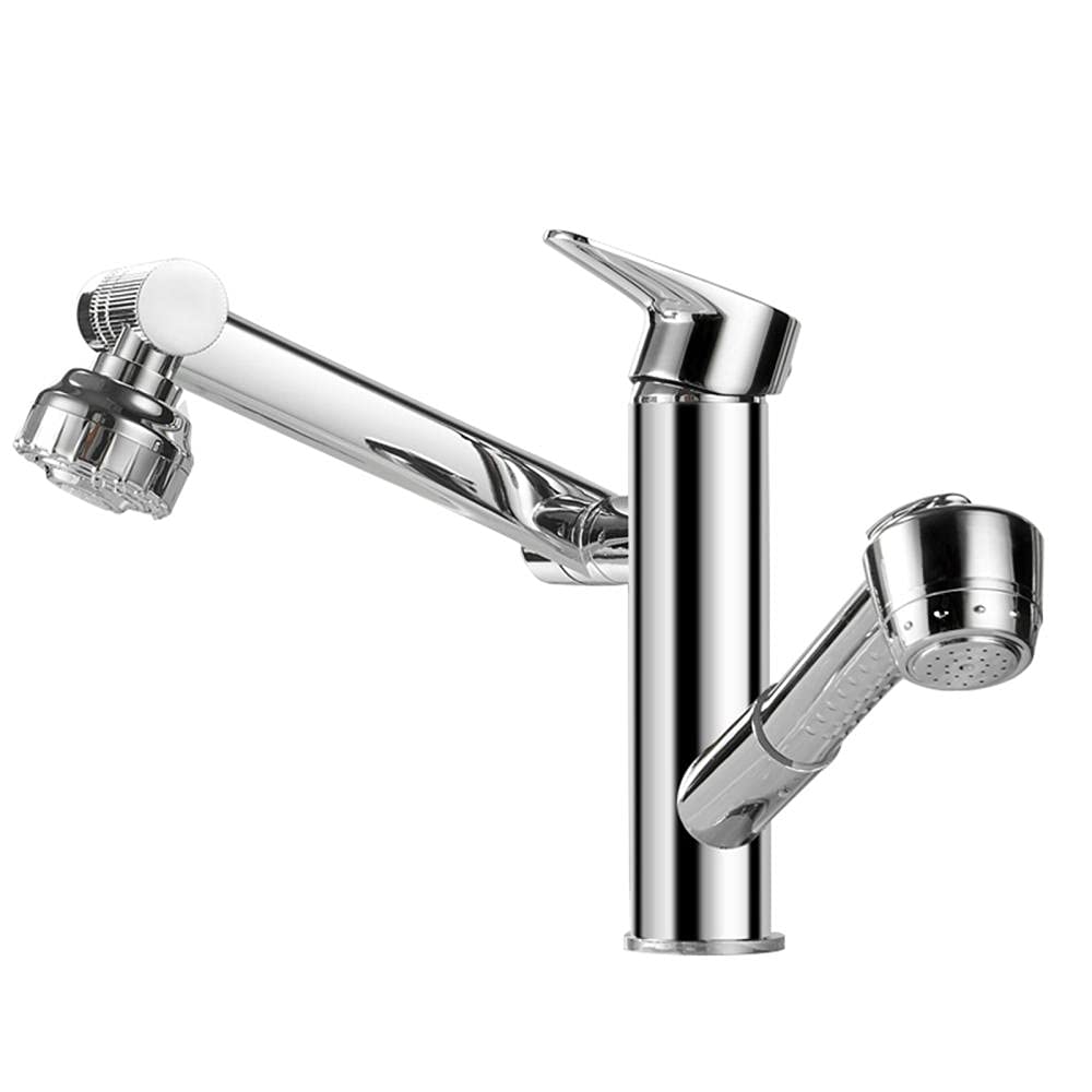 Robinet extractible double mode pour éliminer les éclaboussures du lavabo