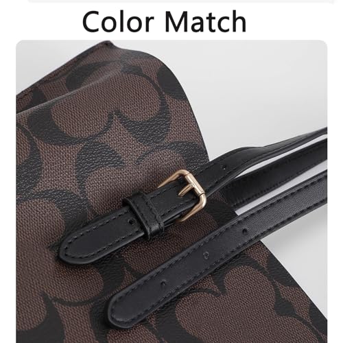 Image of Jiesinlov 2 This Strap is Well Made, Soft, Comfortable and durablePcs Bag Microfiber Leather Strap Replacement Shoulder Straps for Mollie 25 Tote Handbag(Black)