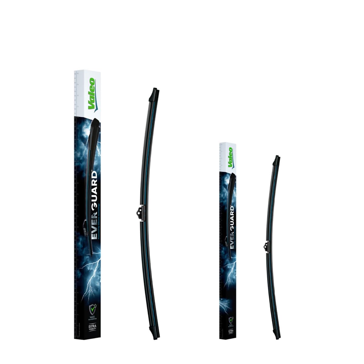 VALEO EVERGUARD - Premium - Kit de Escobillas Limpiaparabrisas Con Laminas de Silicona VSF65 + VSF40 - Longitudes: 650mm + 400mm - Escobillas Delanteras - Paquete de 2