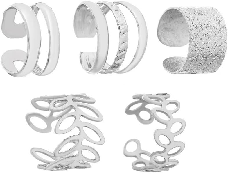 5 Pcs Cute Ear Cuffs for Women Non Piercing Ear Cuff Earrings Clip on Earring Set Cartilage Earrings Stack Jewelry for Women