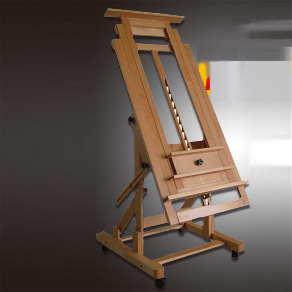 Caballete plano y vertical para pintura al óleo, multifuncional, grande, para elevar el suelo