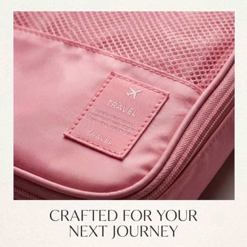 Image of Styleys 3 Pair Shoe Storage Bag Waterproof Travel Organizer Baby Pink
