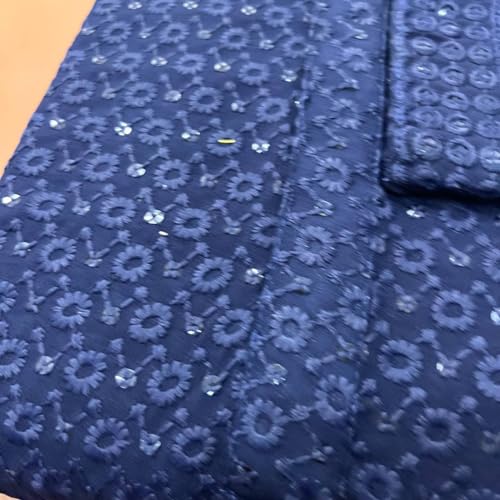 Image of DIVISIVE Men's Sequince Embroidered Cotton Blend Slim Fit Kurta Pyjama Set