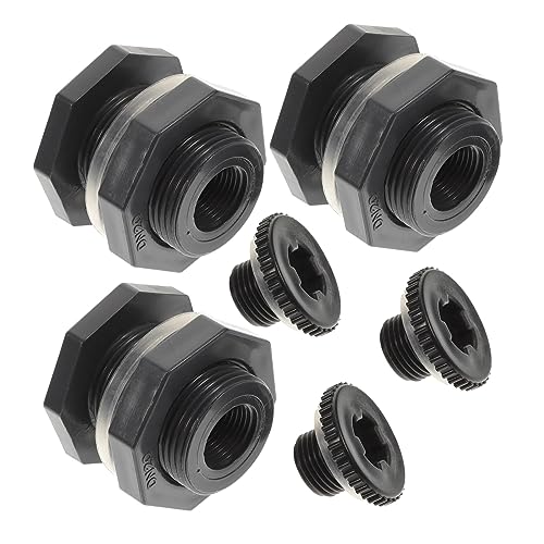 TOPPERFUN 1set Water Tank Connector Seal Gasket Easy Install -bulk Fitting for Rain and Aquariums and Sturdy Design for Household and Industrial Use