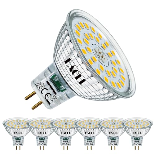 EACLL GU5.3 MR16 LED Birnen 6.5W Ersetzt 60W Halogen Leuchtmittel Neutralweiß 4000K 580lm Flimmerfrei AC/DC 12V Strahler Nicht Dimmbar Reflektor Lampen mit 120 Abstrahlwinkel Spot 6er-Pack