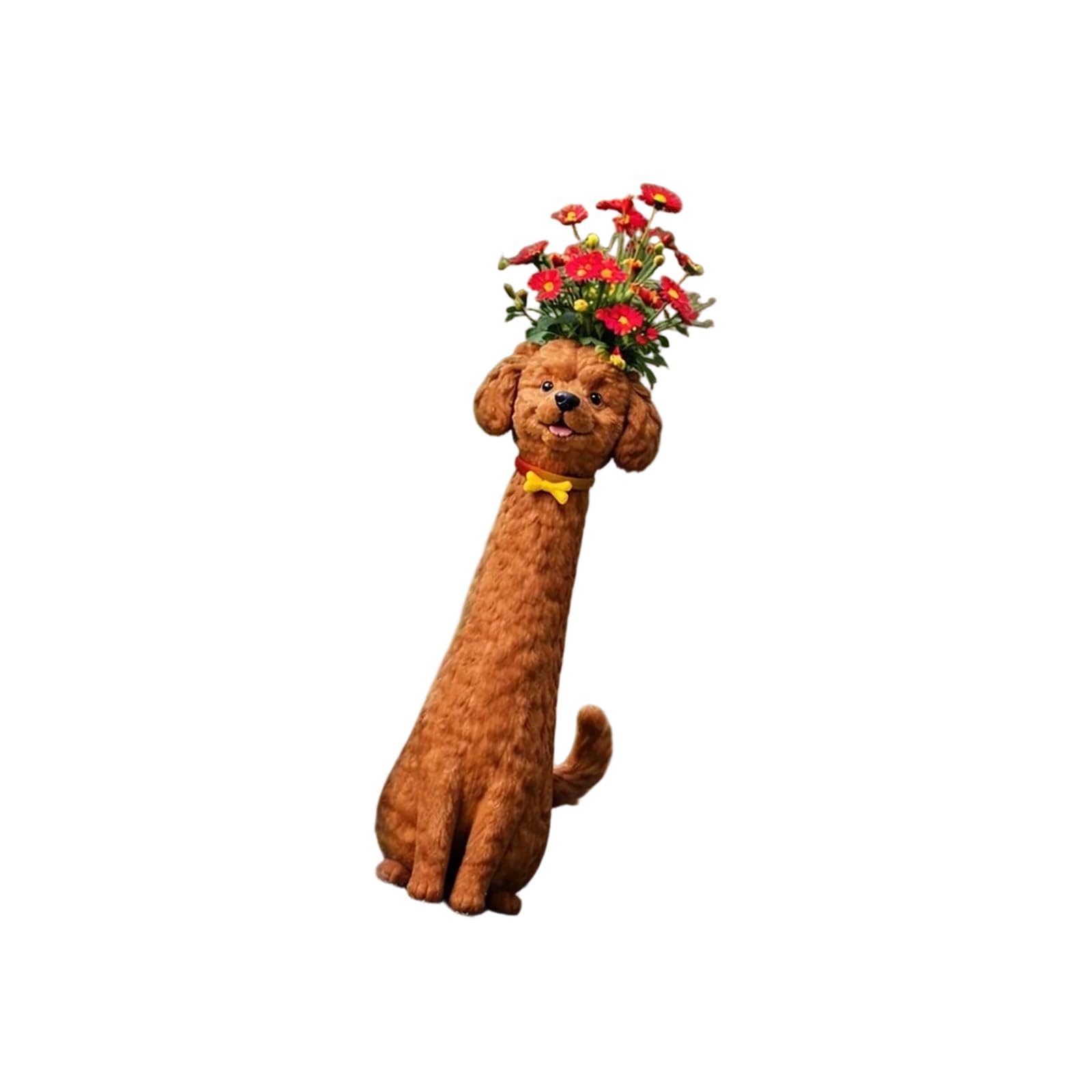 MIDOKSTUA Wacky Puppy Vases Decorative Resin Sculpture Ornament for Housewarming Dog Planter for Small Flower
