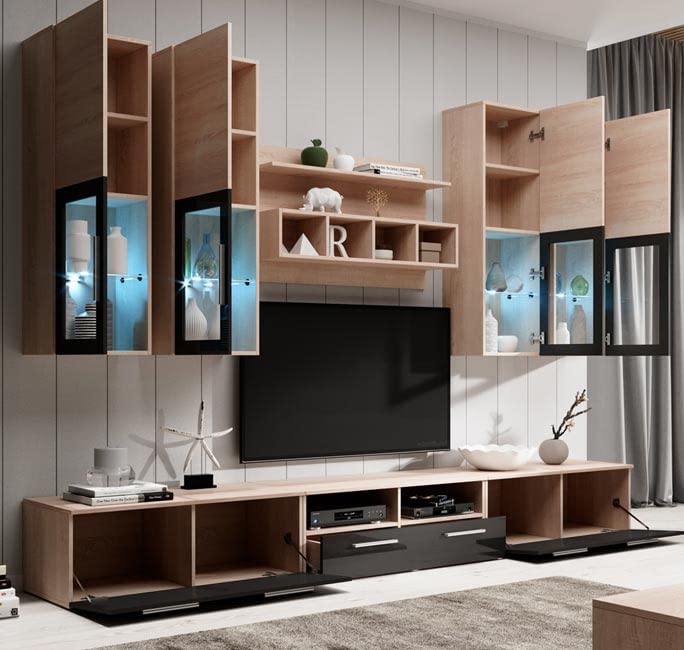 MB-Muebles-Bonitos-Mueble-de-salon-Moderno-Acosta-MDF-Brillo-Lacado-LED-Sonoma-y-Negro