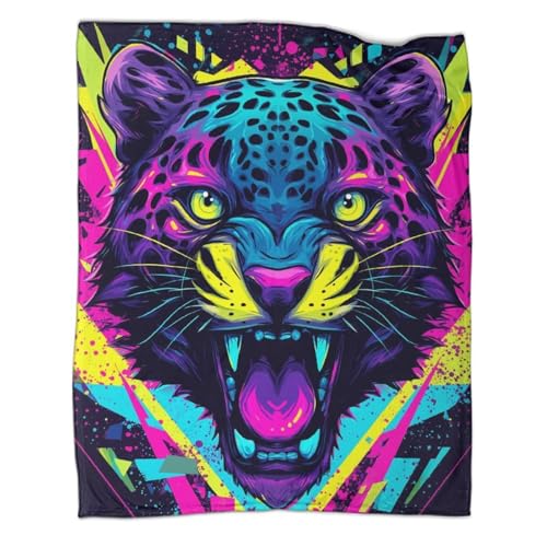 Couverture léopard polaire douce flanelle microfibre 100x130cm