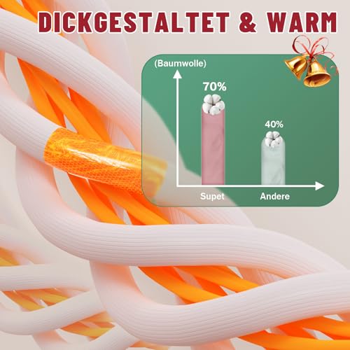 Supet Hundepullover Winter für kleine Grosse Hunde – Weicher gestrickter Hundepulli mit hohem warm, elastisch, Hundemantel für Dackel, Französische Bulldogge, XS-XXL, Weihnachten & Alltag(XS)