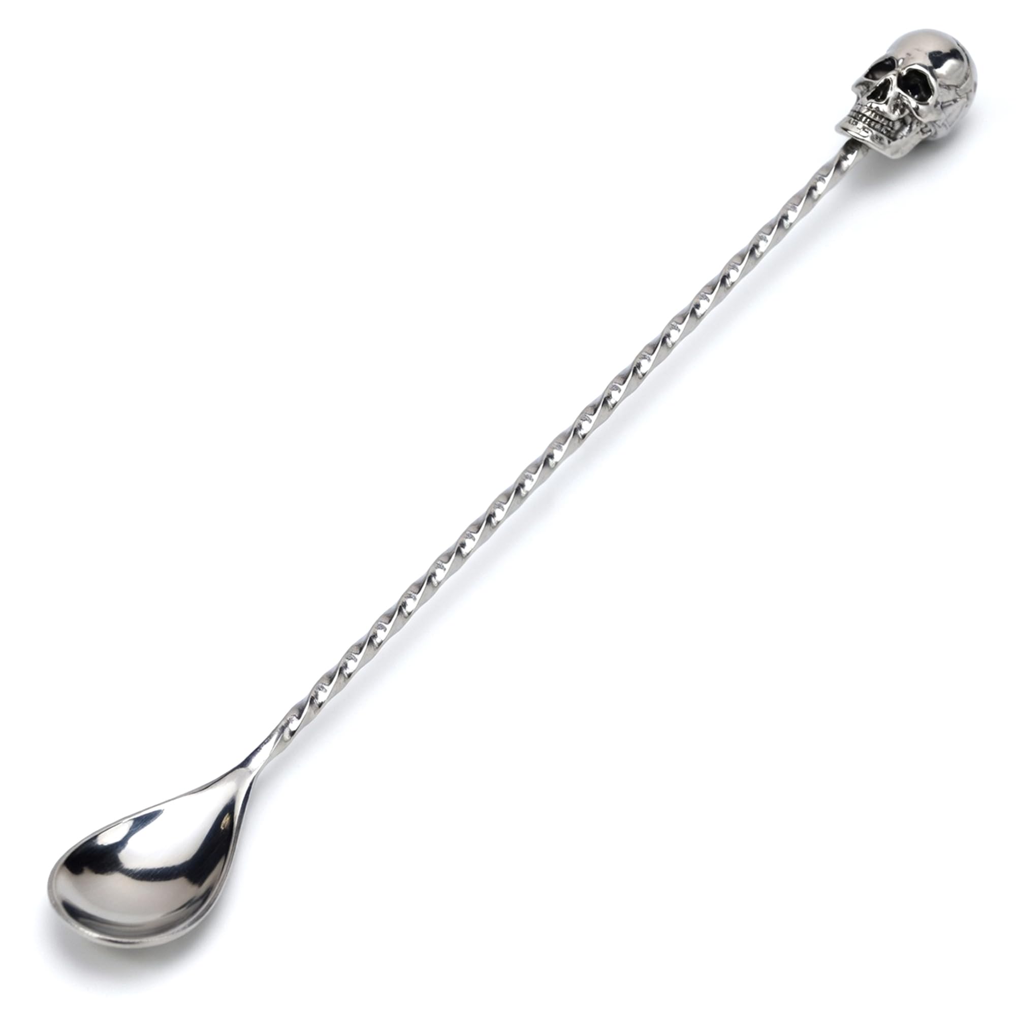 Homestia - Juego de 2 cucharas para mezclar cócteles (acero inoxidable, 30,5 cm), color rosa