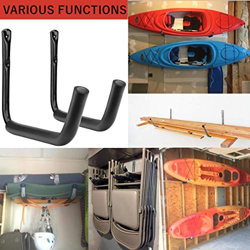 Image of Kayak Storage Rack, Heavy Duty Wall Mount Kayak Hanger for Secure Storage, Garage Hooks for Kayaks, SUP Paddle Boards, Canoes, Surfboards