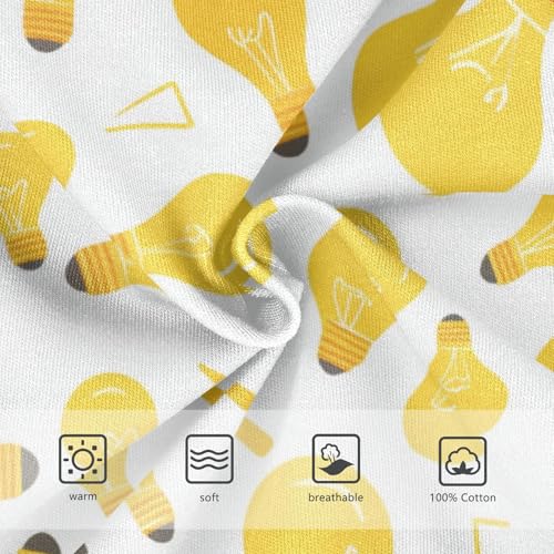 Wusikd Yellow Light Bulb Boys' Underwear Cotton Boys Briefs Soft Toddler Underwear 2T3