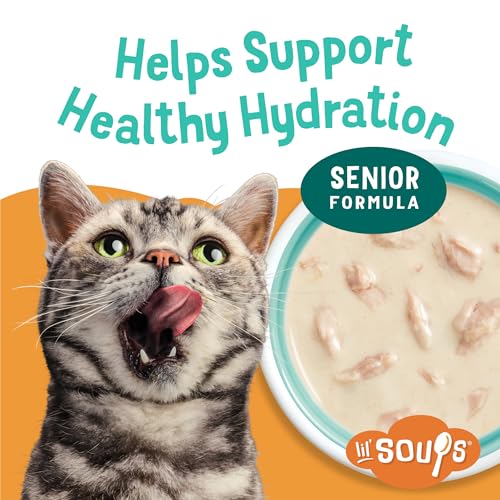 Purina Friskies Lil Soups Senior Cat Food Toppers, Tuna, (8) 1.2 oz Cups - image 4