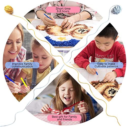 Vorgedruckte Knüpfteppich Teppich Kits Set - Diy Strand Seestern Muscheln Handarbeit Teppich Für Aldult, Super Einfache Unfertige Anfänger Leinwand Wandteppich, Entspannende Und Lustige Hobby