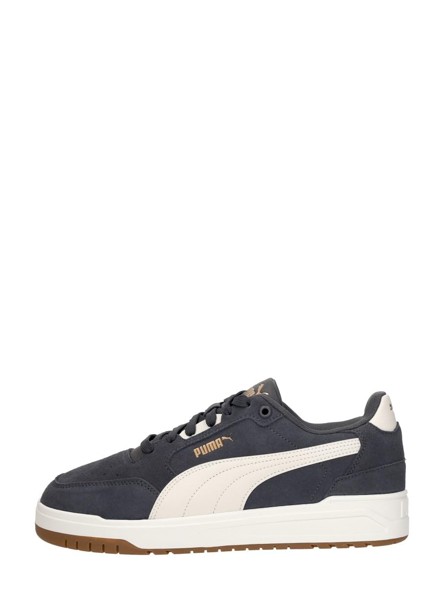 PUMA Erwachsene Shuffle Downtown Sneakers 37.5, Moody Gray Alpine Snow Gold White