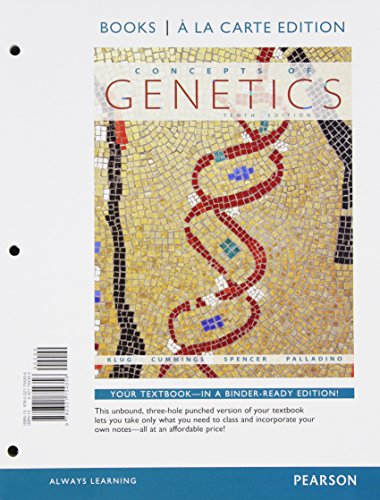 Concepts of Genetics, Books a la Carte Edition ... 0321754352 Book Cover