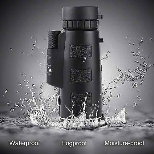 DECDEAL Telescópio monocular de alta potência 40X60 para observação de pássaros com bússola adaptado