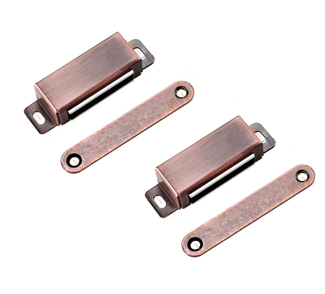 Door Catch, Push Opener,Cupboard Latch,2 Pack Magnetic Catches Latches,Cabinet Magnets RV for Wardrobe Room Kitchen (Color : A, Size L)(B,L)