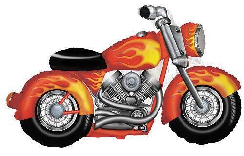 Snarly Motorcycle Balloon Bouquet Set With Red Star 12Pc #TOP1