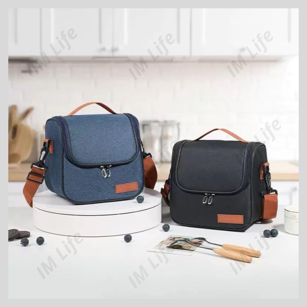 Bolsa Térmica Lancheira Para Marmita Trabalho Academia Escola e Passeios Lancheira Escolar Com Alça (Preto)