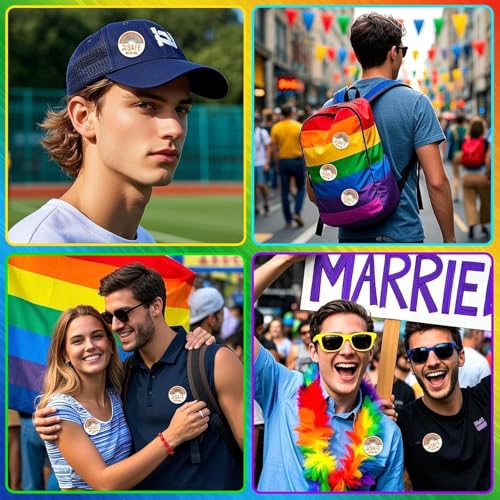 Image of SANNIX 60Pcs You are Safe with Me Pin, Rainbow Enamel Lapel Pins Gay Pride Pin Brooches LGBTQ Supports Badges for Pride Month Clothing Bag Hat Accessories
