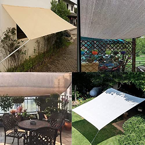 Voile d'ombrage rectangulaire 1.5x2.4m en toile HDPE sable pour jardin - 7