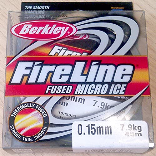 Berkley Tresse de Pêche FireLine Micro Ice Crystal 0.10 mm 45 m 50 yd Ligne Multibrins PE Dyneema Bobine Spinning Carpe Mer