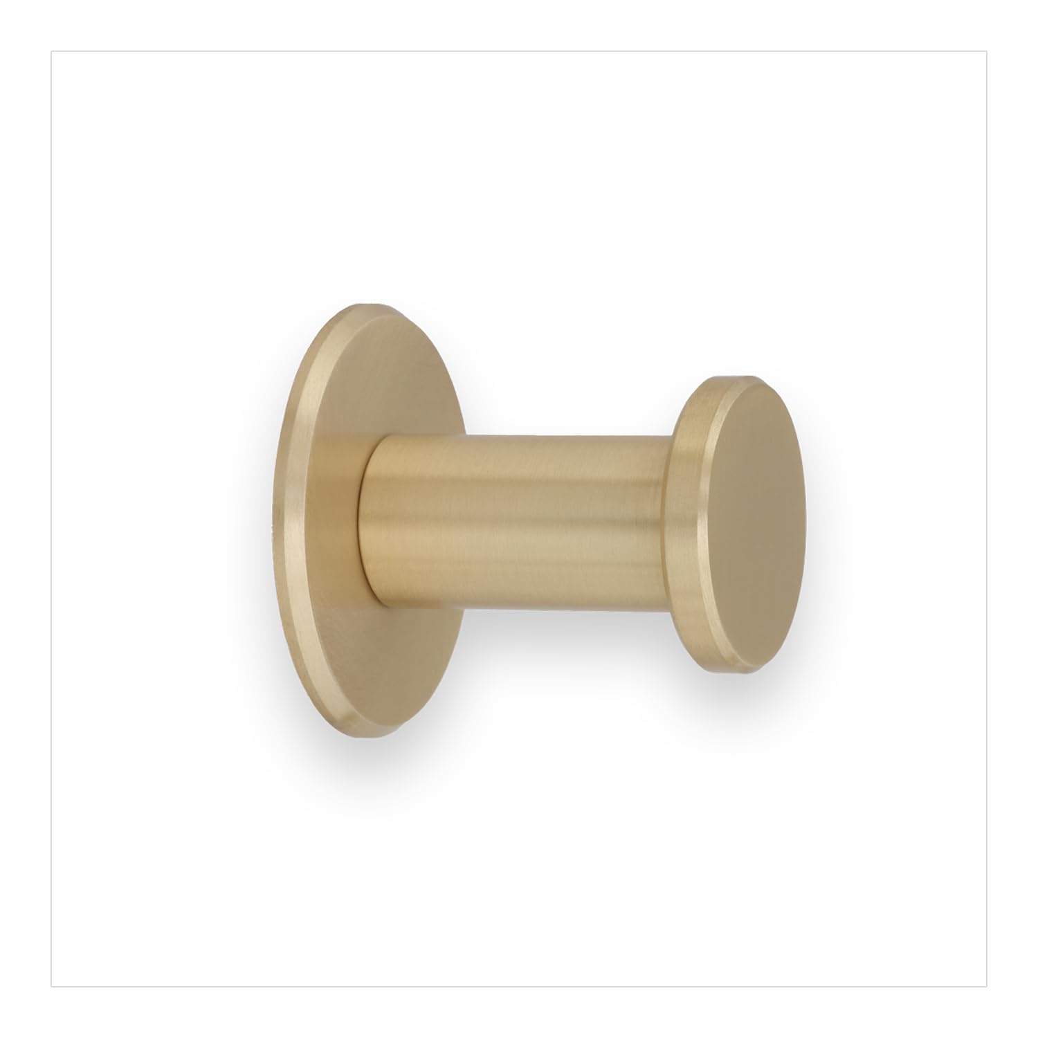 Evi Herrajes Matt Satin Brass Evi Hardwarebathroom Hanger | Brass Wall Hanger | Matte Finish | For Hanging Clothes, Coats Or Towels | Adhesive And/Or Screw Towel Rack | 190Duallmt