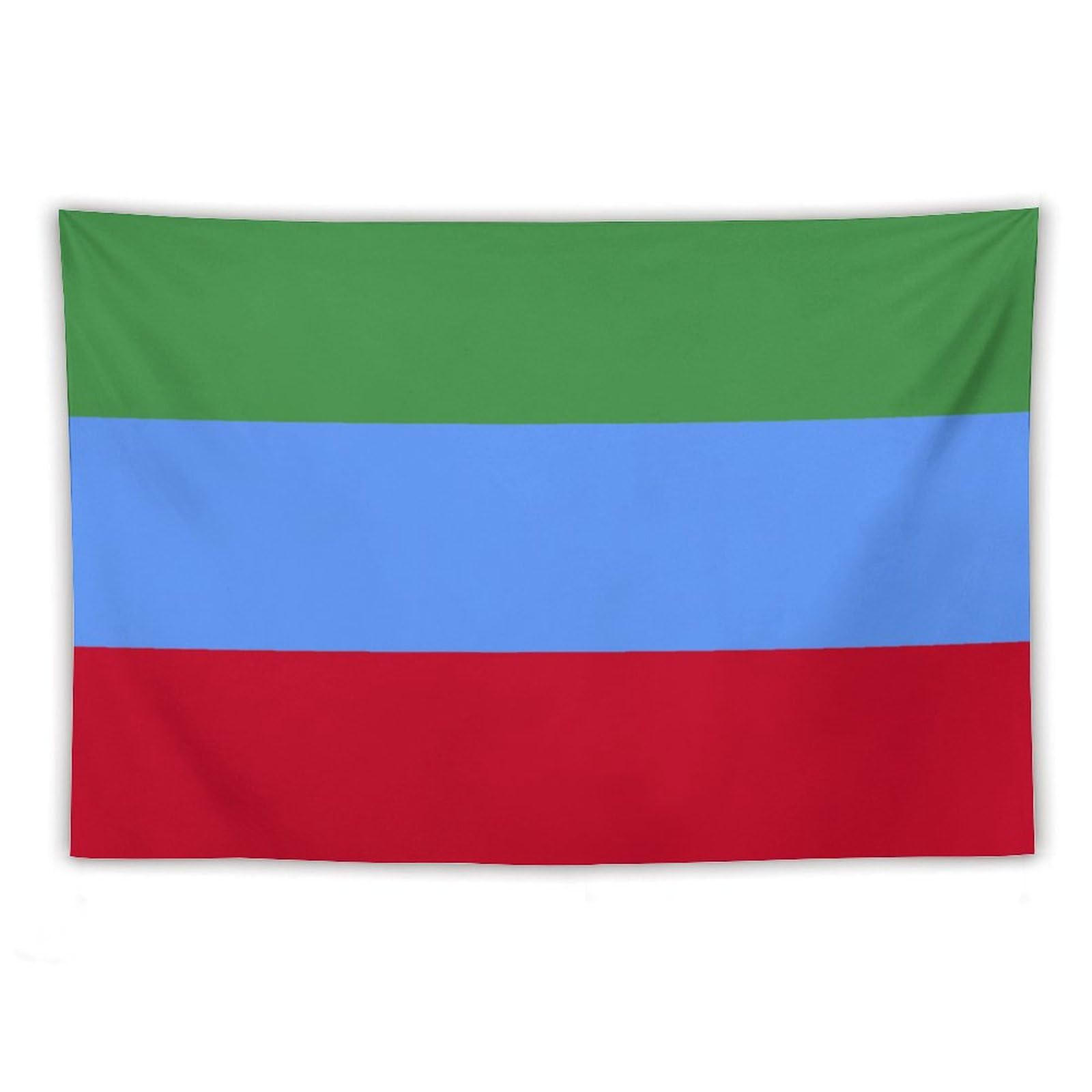 XingFox Dagestan Flag Tapestry Wall Hanging National Flag Tapestry for Room Bedroom Dorm Aesthetic Decorations, 60"x90"
