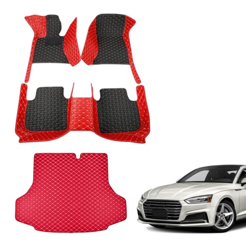 Zwei Farben Auto Fußmatte und Kofferraummatte für Audi A3 A4 A5 A6 A7 A8 Q3 Q5 RS3 RS5 S4 SQ5 SQ7...