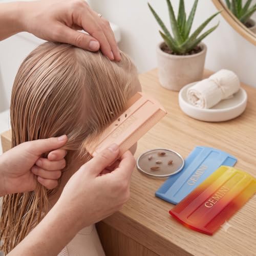 Image of Terminator Lice & Nit Comb for Head Egg Removal (1 Pack) | Micro-grooved stainless steel teeth safely extract stubborn bugs. Ergonomic handle works perfectly on all hair types
