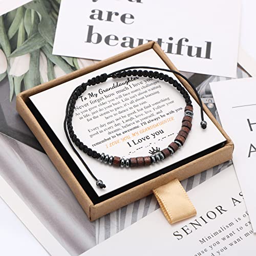 Image of JoycuFF Inspirational ๐๐จ๐ซ๐ฌ๐ ๐๐จ๐๐ ๐๐ซ๐๐๐๐ฅ๐๐ญ ๐๐จ๐ซ ๐๐จ๐ฆ๐๐ง Secret Message Wood Beads with Cord Jewelry Birthday Mother's Day ๐๐ข๐๐ญ ๐๐จ๐ซ ๐๐๐ซ Mother Grandmother