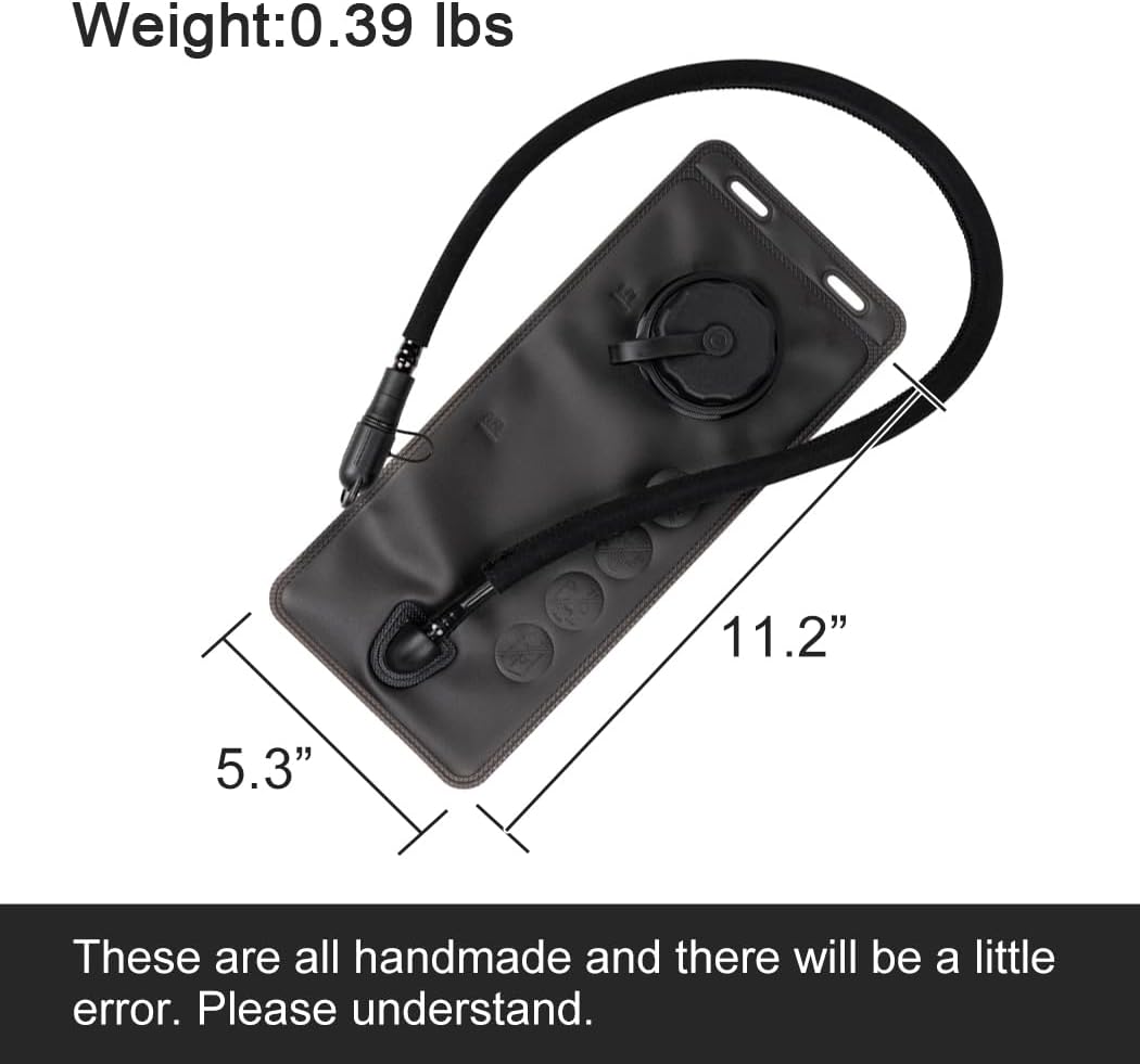 Mini Hydration Bladder 1L-2.5L Leak Proof Hydration Reservoir BPA Free Military Water Bladder Bag Hydration Pack Replacement for Outdoor Camping Hiking