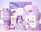 AOKILE Muttertagsgeschenk Geschenke für Mama, Muttertag Geschenkeset für Mama Mutter Oma mit Kuscheldeck und 40OZ Edeltahl Weinbecher als Weihnachten Geburtstagsgeschenk Muttertagsgeschenke - Lila