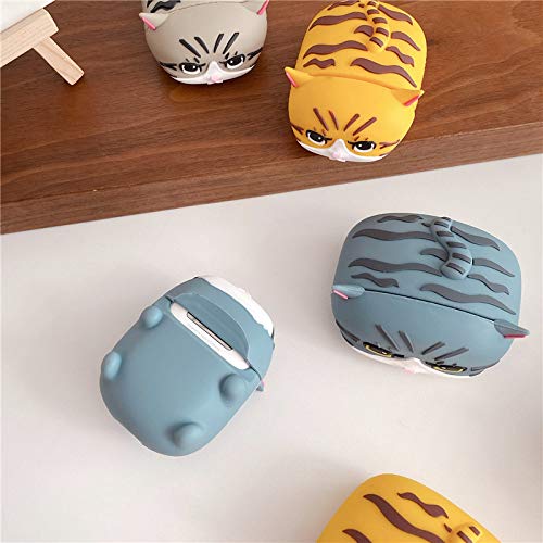 Lewote Airpods Silicone Case Funny Cute Cover Compatible For Apple Airpods 1&2[Cute Pet Design][Best Gift For Girls Or Couples] (Cat Blue) #TOP3