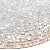Keedolla 0.5 Lb White Frosted Sea Glass Stones Fish Tank Rocks Gravel Aquarium Glass Pebbles Marbles Gemstones for Vase Fillers, DIY Crafts...