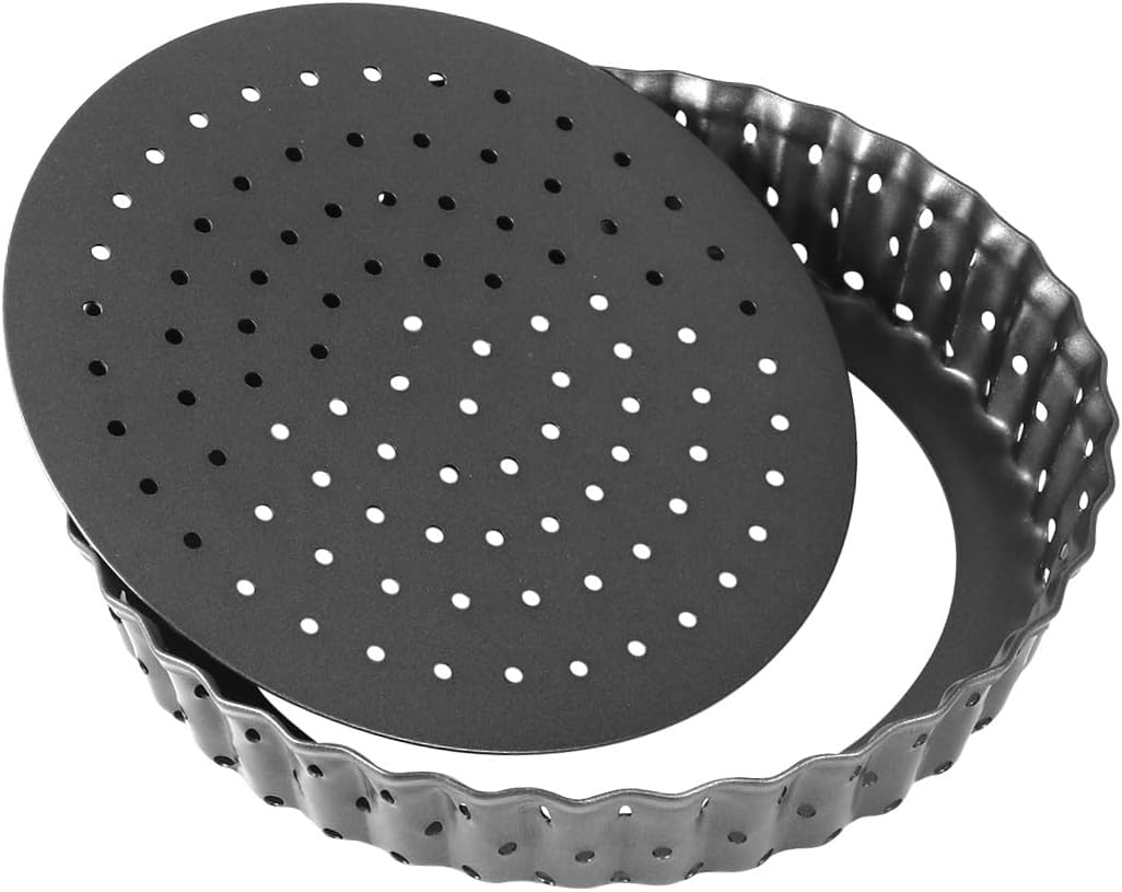 Non Stick Pizza Pan Carbon Steel with Removable Bottom