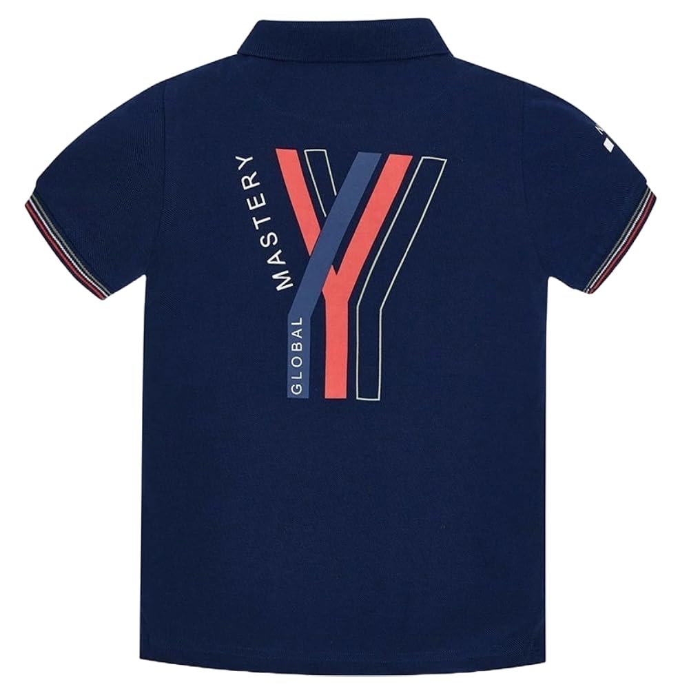 Generico Polo deportivo para niños, algodón piqué, diseño gráfico moderno, manga corta, cuello clásico, ajuste cómodo, aspecto casual y elegante, 6122, 6141