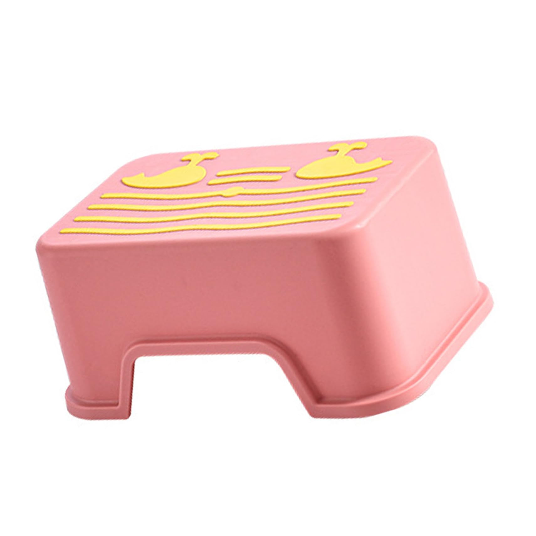 Sgabello Pezzo in Plastica Bambini Pp Antiscivolo Rosa per 1 | Uso Quotidiano e Lavarsi i Denti, Design Multiruolo, Resistente All'usura, per Toddler