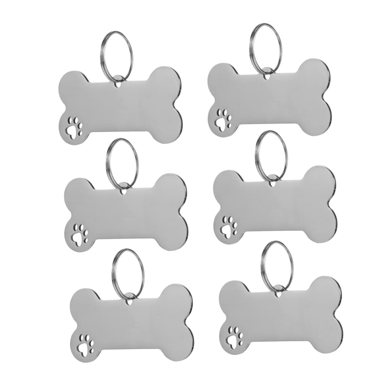 Sosoport 30stücke Edelstahl Hundemarken Mit Pfotenmotiv Personalisierbar Für Hunde Katzen Und Welpen Schutz Vor Verlust Stylisches Design