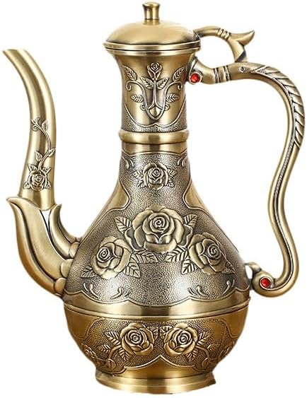 Metal Bronze Wine Set European Vintage Gift Box Home Wine Cabinet Decorated Wine Pot