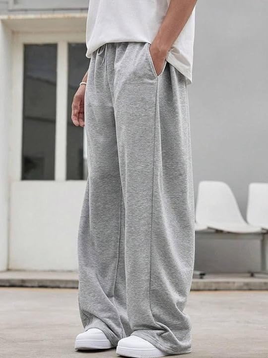 Image of You Forever Men's Relaxed Fit Track Straight Fits - High Waist Pants with Pockets for Sporty & Casual Look