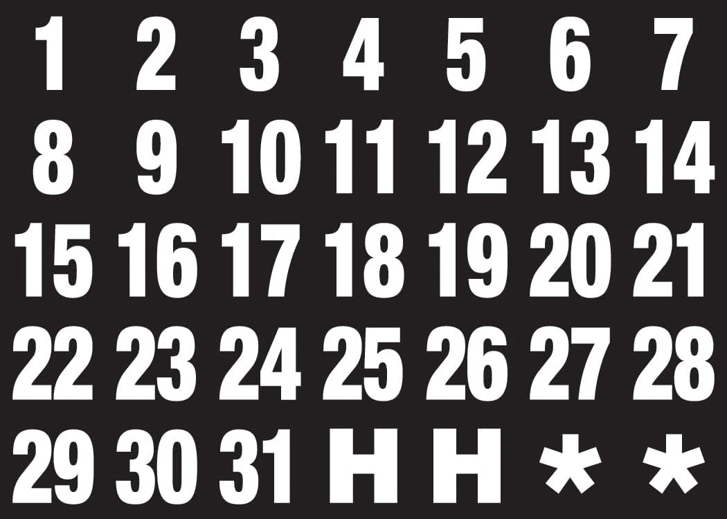 Magnetic Calendar Dates Indicators
