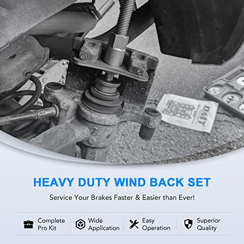 Omt Brake Caliper Wind Back Tool Kit, 24Pc Brake Caliper Compression Tool Set With Thrust Bolt Assemblies Retaining Plates Caliper Hangers 18 Disc Adapters, Brake Caliper Tool, Blue Case #TOP1