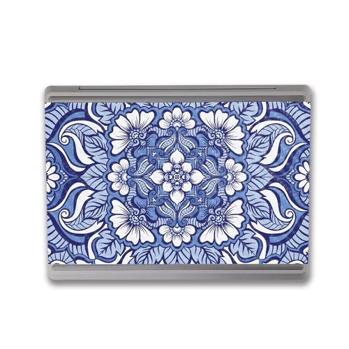Image of MightySkins Carbon Fiber Skin Compatible with Microsoft Surface Laptop Go 3 (2023) Full Wrap Kit - Flower Mandala | Protective Durable Textured Carbon Fiber Finish | Made in The USA