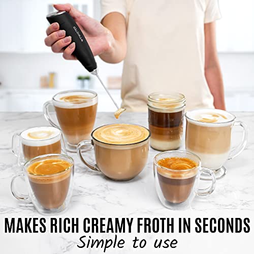 Image of ZK Milk Frother Twister - Black Silver