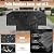 Aoxun 13 Pieces Patio Furniture Set with 44” Fire Pit Table Wicker Rattan Outdoor Sectional Conversation Set with Coffee Table and 4” Thickened Cushions, Beige (Waterproof Cover Included)