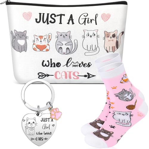 Design adorabile: il simpatico motivo a gatto per borsa e divertente portachiavi trasmette il messaggio di 