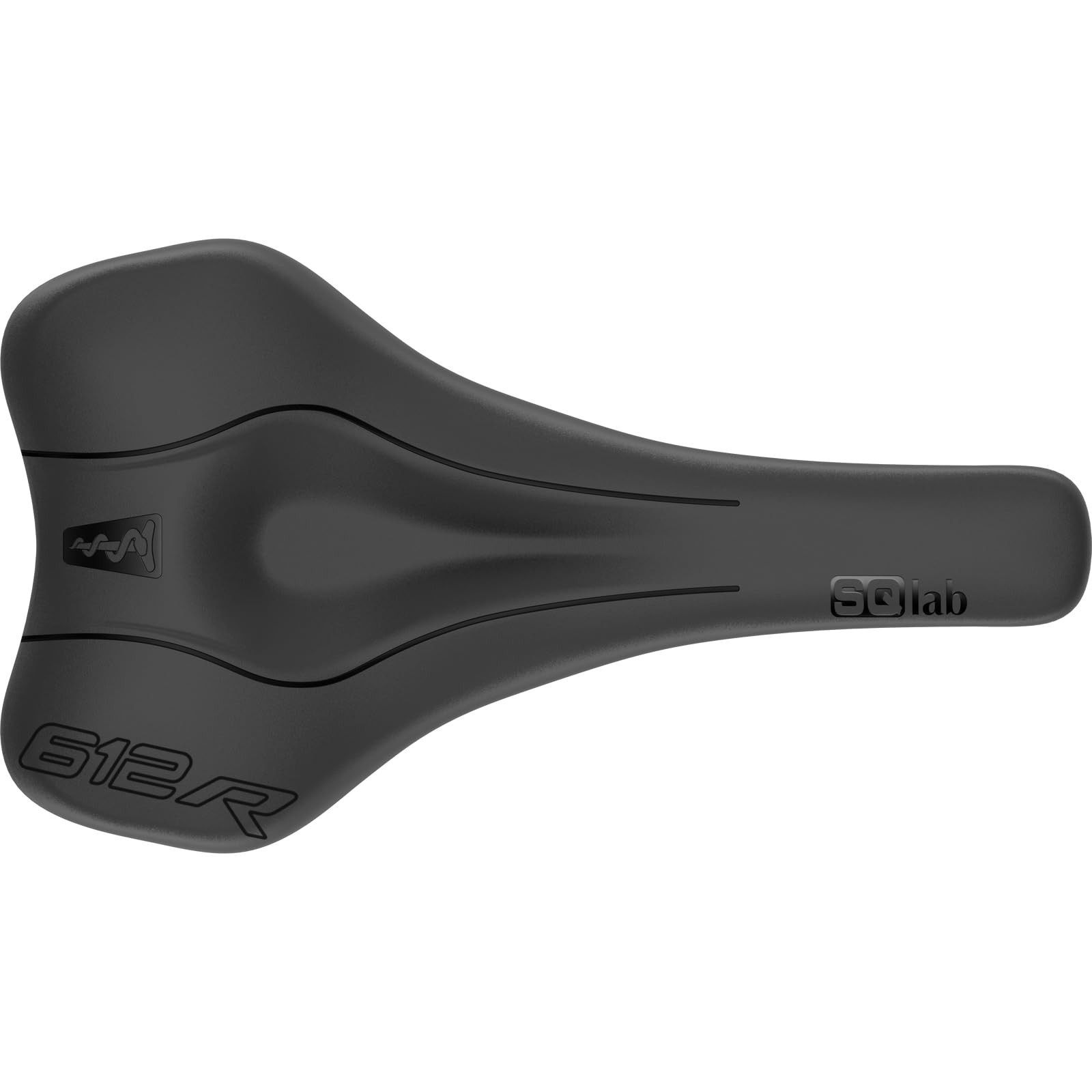 SQlab Rennrad Sattel 612 ERGOWAVE® R, Rennrad Fahrradsattel, ergonomischer Rennradsattel für Damen & Herren, in schwarz