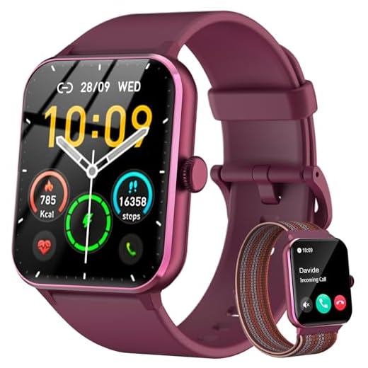 Smartwatch Uomo Donna, Orologio Fitness con Chiamate ,100 Modalità Sportive, 1.85" Smart Watch Monitor del SpO2/Sonno, 24H Cardiofrequenzimetro da Polso Fitness Tracker per iOS Android Smartphone